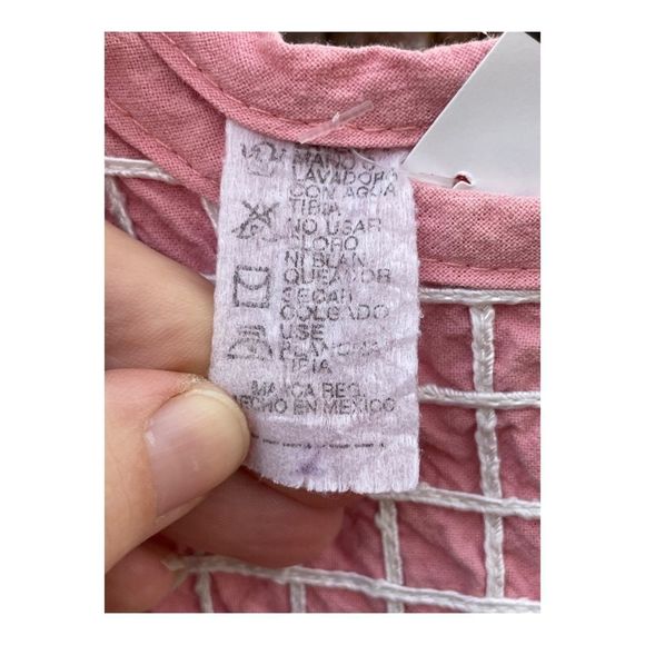 Vintage Medieval Style Maiden Dress Pink White Cotton Shirt Puff Sleeve Lace - Picture 7 of 9